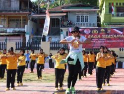 Peringati Hari Jadi Polwan Ke-75, Polres Baubau Gelar Olahraga Bersama
